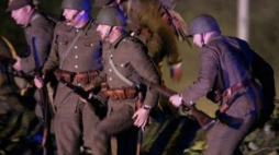 Rekonstrukcja obrony Westerplatte. Grupa Rekonstrukcji Historycznej 2-go Morskiego Pułku Strzelców. Fot. PAP/A. Warżawa