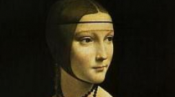 "Dama z gronostajem", obraz Leonarda da Vinci. Fot. PAP