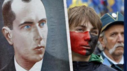 Wiec zwolenników Stepana Bandery (2009). Fot. PAP/EPA/S. Dolzhenko