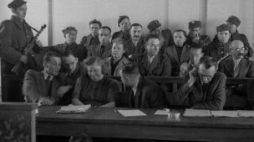Proces przed Wojskowym Sądem Rejonowym w Warszawie tzw. grupy Witolda - Witolda Pileckiego. 1948-03-03. Fot. PAP/CAF