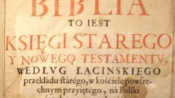 Pierwodruk Biblii Jakuba Wujka. Fot. PAP/L. Szymański