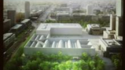 Wizualizacja przedstawiająca projekt architektoniczny Muzeum Sztuki Nowoczesnej i TR Warszawa. Fot. PAP/Reprodukcja
