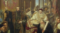 Fragment obrazu Jana Matejki "Unia Lubelska". Fot. PAP/P. Polak