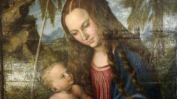 "Madonna pod jodłami", obraz Lucasa Cranacha starszego. Fot. PAP/T. Gzell