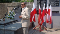 Przemawia Włodzimierz Paluch, prezes Klubu "Samborzan" w Oświęcimiu