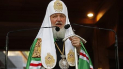 Patriarcha moskiewski i całej Rusi Cyryl I na Świętej Górze Grabarce. Fot. PAP/A. Reszko