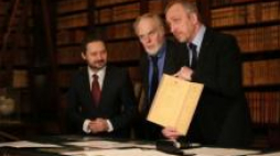 Minister Bogdan Zdrojewski, dyrektor BN Tomasz Makowski oraz syn Czesława Miłosza - Antoni Miłosz. Fot. PAP/L. Szymański
