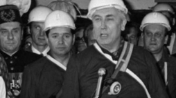 Edward Gierek z wizytą w Kopalni Rudna. Fot PAP/Z. Matuszewski