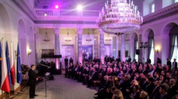 Prezydent Bronisław Komorowski w czasie noworocznego spotkania z twórcami kultury. Fot. PAP/J. Kamiński