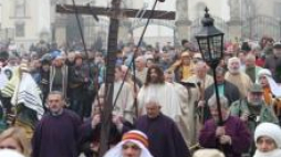 Kalwaria Zebrzydowska. Misterium Męki Pańskiej. Fot. PAP/J. Bednarczyk