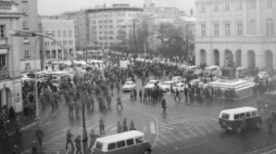 Wydarzenia Marcowe. Krakowskie Przedmieście w Warszawie. Fot. PAP/CAF