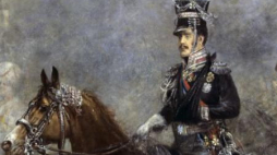 Książę Józef Poniatowski pod Lipskiem. Autor Jan Chełmiński, 1913. Fot. PAP/W. Kryński 