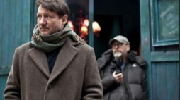 Robert Więckiewicz i Wojciech Smarzowski na planie filmu "Pod Mocnym Aniołem". Źródło: Kino Świat