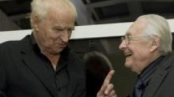 Janusz Głowacki i Andrzej Wajda. Fot.PAP/P.Kula