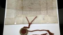 Jeden z dokumentów unii polsko-litewskiej, akt podpisany w Mielniku. Źródło:MHP