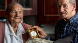 Bronisława Golonka i Max Halpern. Fot. PAP/M. Kulczyński 