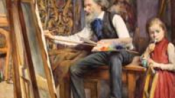Aleksander Augustynowicz "Seweryn Obst przy sztalugach". Źródło: Muzeum Narodowe we Wrocławiu