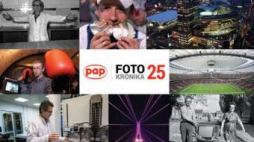 Plakat zapowiadający wystawę "Fotokronika PAP". Źródło: PAP
