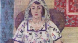  Fragment obrazu Matisse'a "Siedząca kobieta" z kolekcji Gurlitta. Fot. PAP/EPA