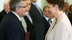 Prezydent RP Bronisław Komorowski i nowa minister kultury Małgorzata Omilanowska. Fot. PAP/T. Gzell