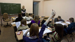 Grodno, lekcja w polskiej Szkole Społecznej przy Związku Polaków na Białorusi. Fot. PAP/W. Pacewicz