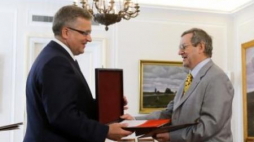 Norman Davies i Bronisław Komorowski. Fot. PAP/P. Supernak