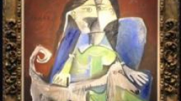 Pablo Picasso "Kobieta z psem". Fot. PAP/EPA
