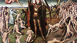 Fragment dzieła Hansa Memlinga "Sąd Ostateczny". Fot. PAP/T. Prażmowski