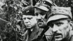 Obrońcy Westerplatte - por. Stefan Grodecki, kpt. Mieczysław Słaby, kpt. Franciszek Dąbrowski. Fot. PAP/CAF/Reprodukcja
