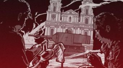 Plakat do filmu "Krew na bruku. Grodno 1939". Źródło: IPN