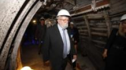 Krzysztof Penderecki w kopalni. Fot. PAP/M. Zimny