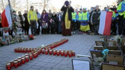 Uczestnicy sztafety „Biegiem na Majdan” w Kijowie. Fot. PAP/EPA