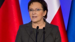 Ewa Kopacz w Krzyżowej. Fot. PAP/M. Kulczyński