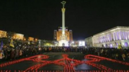 Obchody Dnia Wolności i Godności w Kijowie. Fot. PAP/EPA
