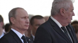 Prezydent Rosji Władmir Putin i prezydent Czech Milosz Zeman na uroczystościach 70. rocznicy D-Day. Fot. PAP/EPA