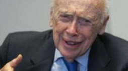 James Watson, amerykański genetyk, laureat Nagrody Nobla z 1962 r. Fot. PAP/B. Zborowski