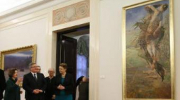 Otwarcie Galerii Malarstwa Polskiego w Pałacu Prezydenckim z udz. m.in. prezydenta i min. kultury. Fot. PAP/P. Supernak