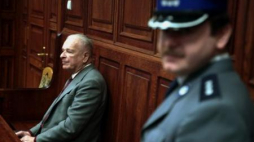 Były szef MSW w PRL Czesław Kiszczak w Sądzie Okręgowym w Warszawie. Fot. PAP/T. Gzell