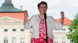 Minister Małgorzata Omilanowska, podczas otwarcia zmodernizowanego Muzeum Pałacu w Rogalinie. Fot. PAP/J. Kaczmarczyk