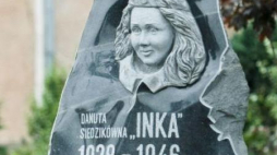 Pomnik Danuty Siedzikówny "Inki" odsłonięty w Krzeszycach. Fot. PAP/L. Muszyński