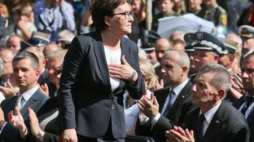 Premier na uroczystości otwarcia Muzeum Katyńskiego. Fot. PAP/R. Guz