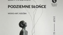Plakat wystawy "Podziemne słońce. Wideo-art. Rzeźba"