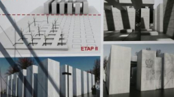 Projekt Panteonu-Mauzoleum ofiar zbrodni komunistycznych na Łączce na Wojskowych Powązkach. Fot. PAP/T. Gzell