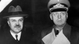 Komisarz ludowy Wiaczesław Mołotow i minister spraw zagranicznych Rzeszy Joachim von Ribbentrop. 1940.11.12. Fot. NAC
