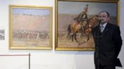 Fragmenty "Panoramy Siedmiogrodzkiej" w Muzeum w Tarnowie. Fot. PAP/P. Topolski