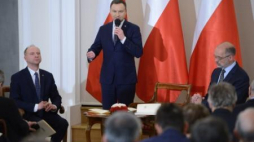 A. Duda na spotkaniu rozpoczynającym prace nad Strategią Polskiej Polityki Historycznej. Fot. PAP/J. Turczyk