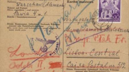 Karta pocztowa wysłana z warszawskiego getta. Źródło: ŻIH