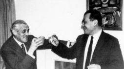 Aleksander Wat z Czesławem Miłoszem w Berkeley. 1966, na rok przed śmiercią Wata. Foto: Zeszyty Literackie