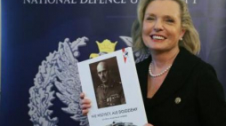 Anna Maria Anders na uroczystym otwarciu działalności Stowarzyszenia im. gen. Wł. Andersa. 12.2013. Fot. PAP/T. Gzell