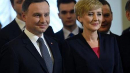 Para prezydencka podczas noworocznego spotkania z przedstawicielami różnych religii i wyznań. Fot. PAP/R. Pietruszka